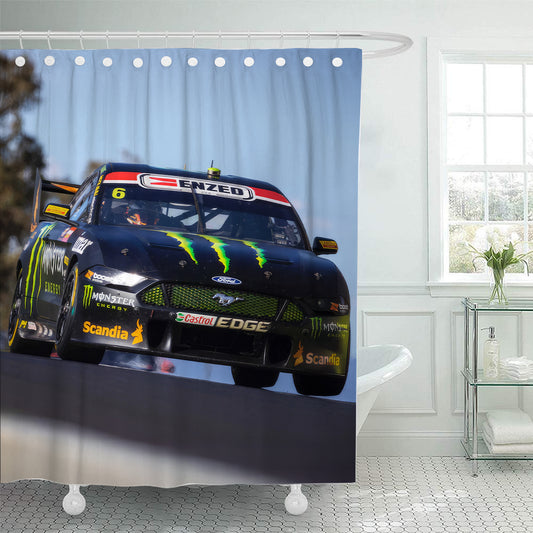 Cam Waters Ford Mustang Supercars Shower Curtain
