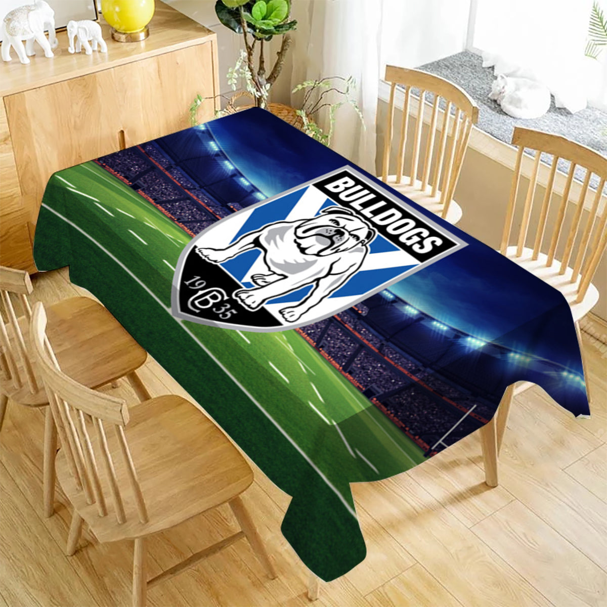 Canterbury Bulldogs Rectangle Table Cloth Waterproof