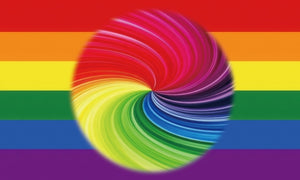 LGBTQ Pride Rainbow Variation Pride Festival & Mardi Gras Flag, Shaft Style, 2 Grommet, 4 Grommet