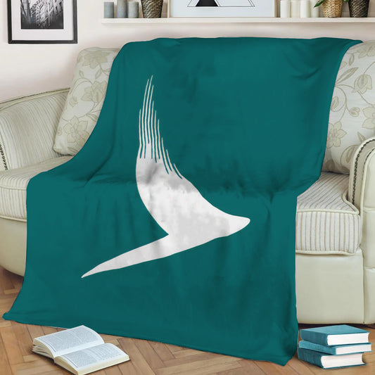 Cathay Pacific Logo Fleece Throw Blanket