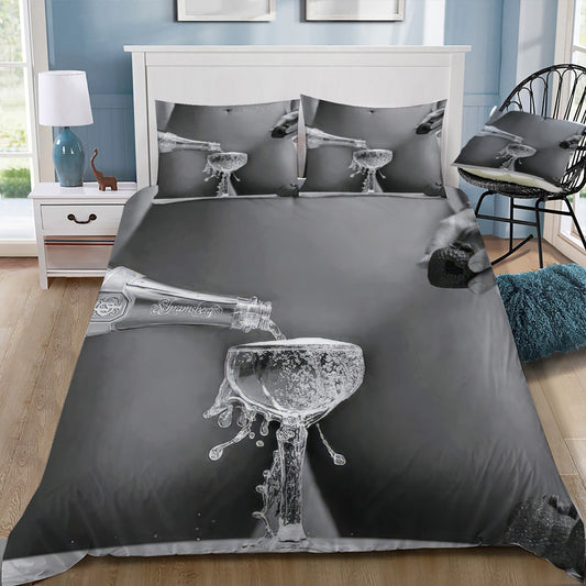 Champagne & Strawberries  Doona / Duvet Cover and 2 Pillow Slips