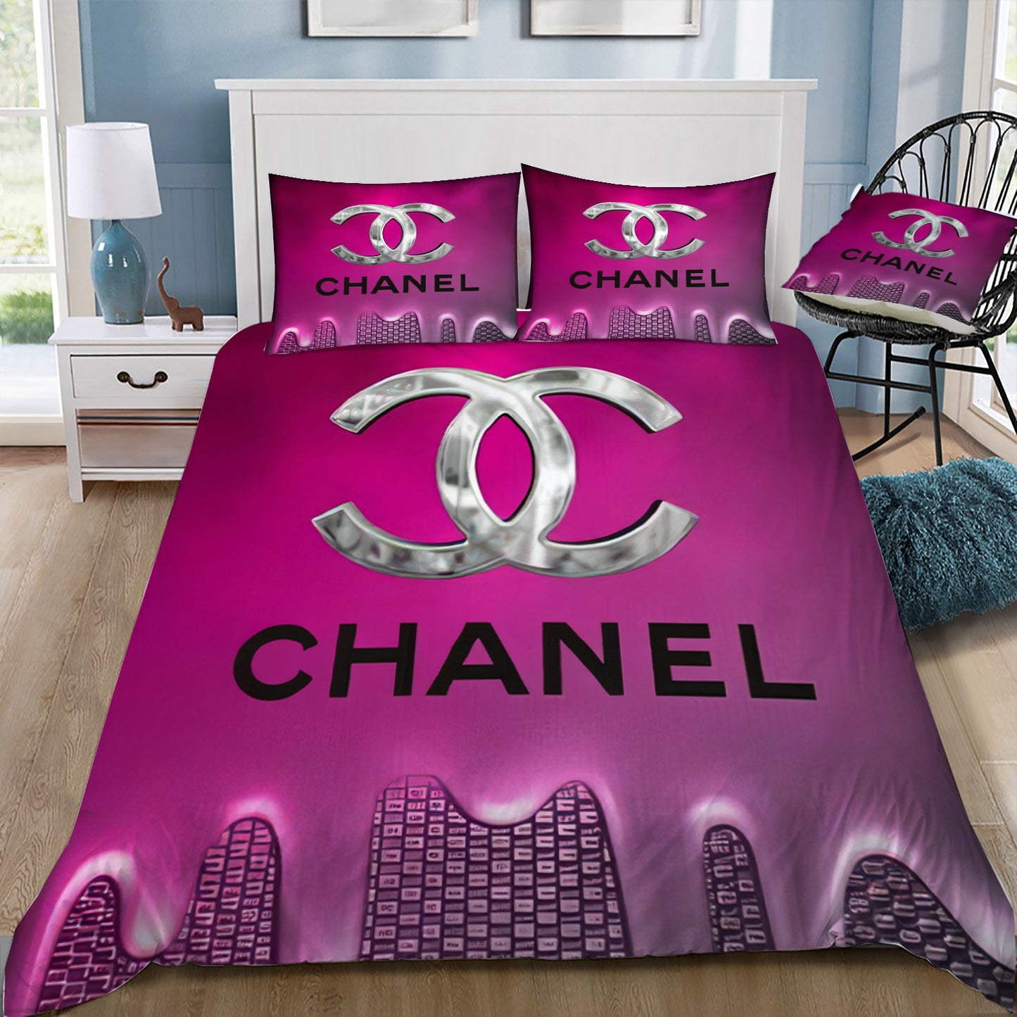 Chanel 2  Doona / Duvet Cover and 2 Pillow Slips