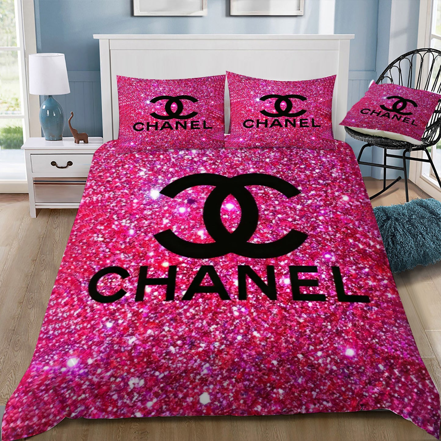 Chanel 3  Doona / Duvet Cover and 2 Pillow Slips