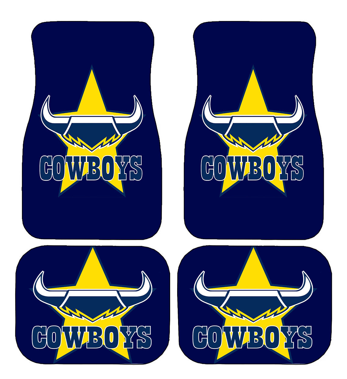 Nth Qld Cowboys NRL Car Floor Mats
