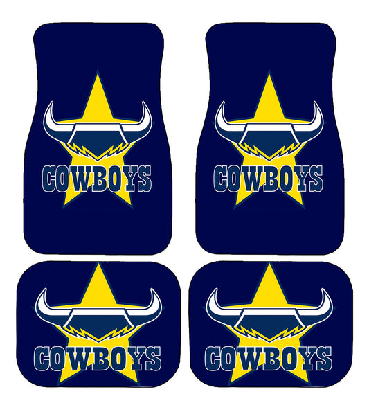 Nth Qld Cowboys NRL Car Floor Mats