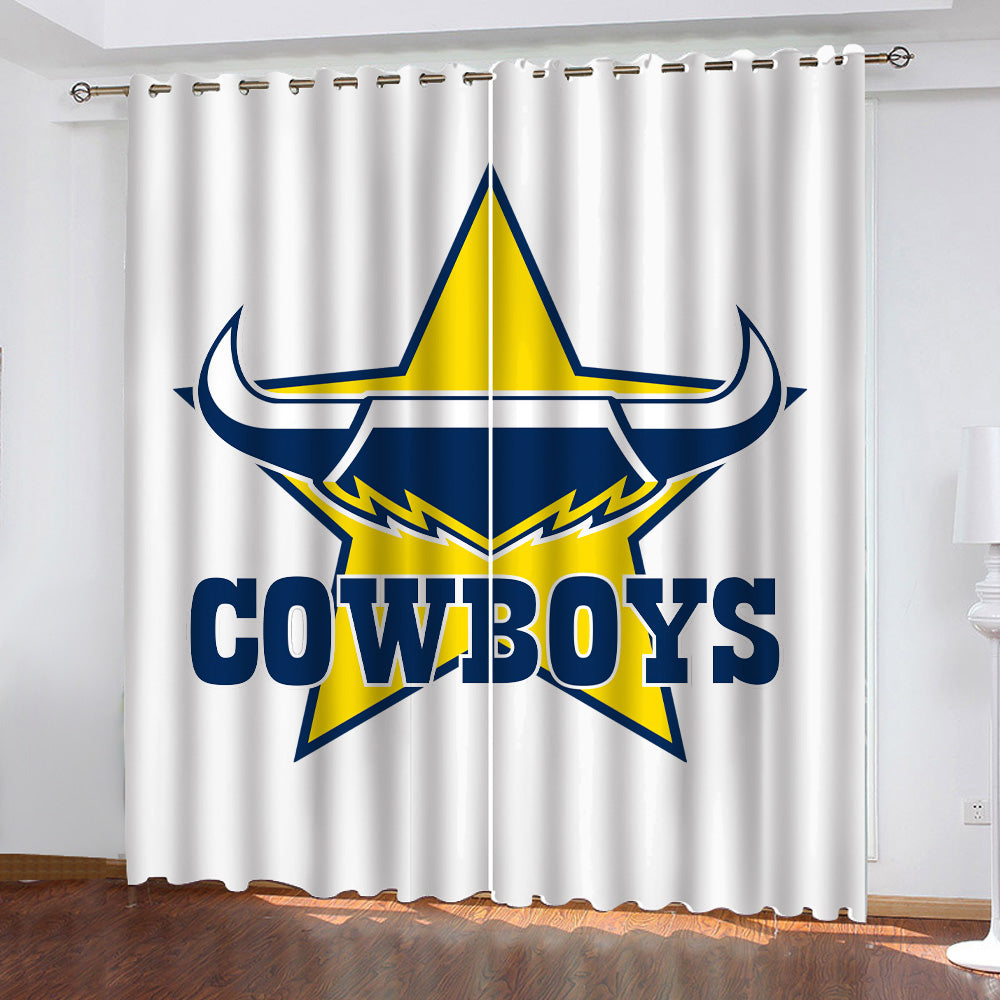 NRL Nth Qld Cowboys Window Curtains