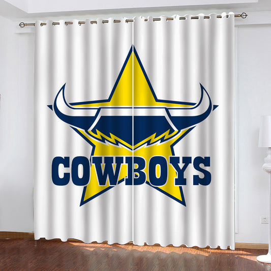 NRL Nth Qld Cowboys Window Curtains