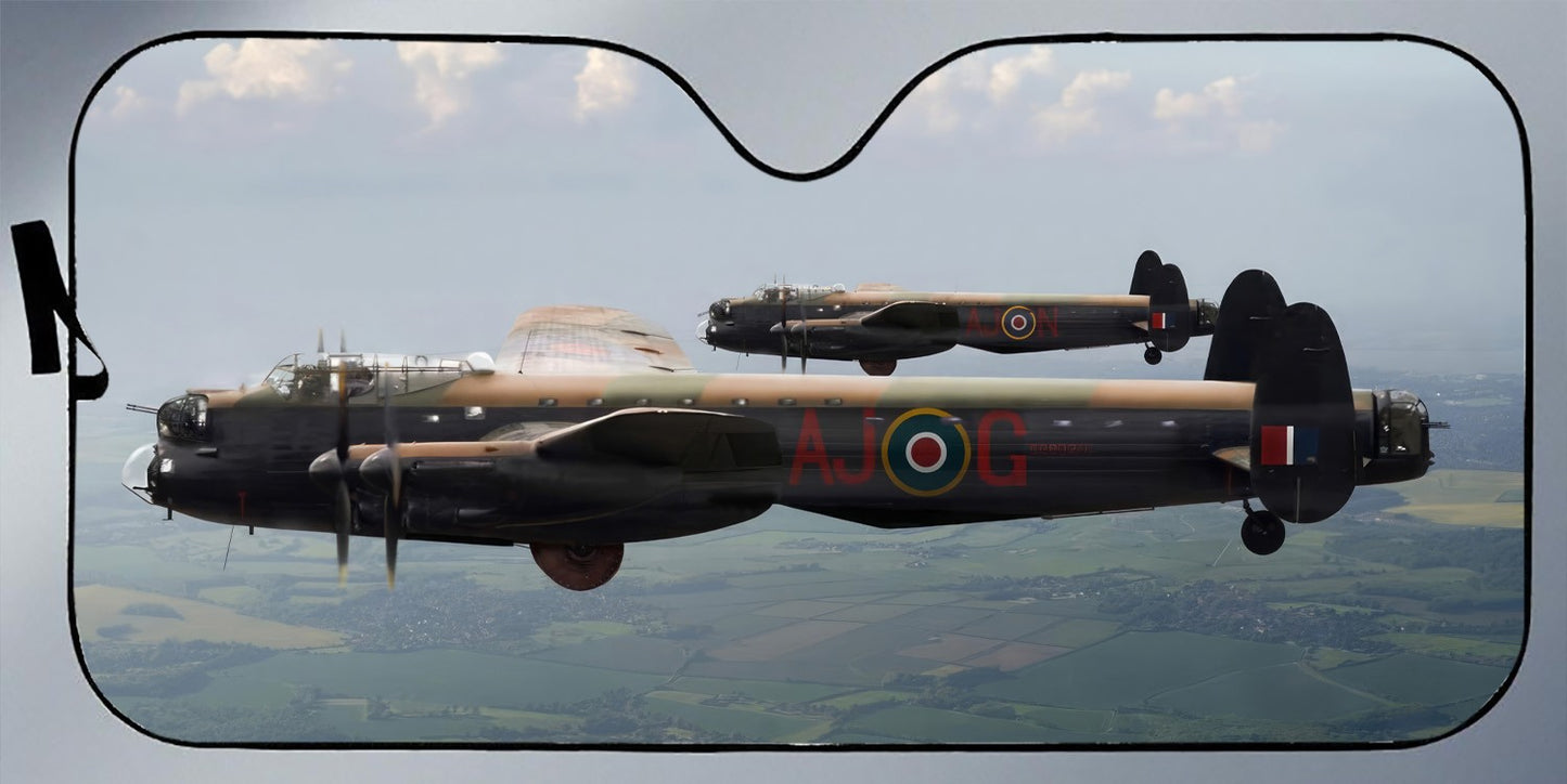 Avro Lancaster Dambusters in Flight Sunshade For Cars & Trucks