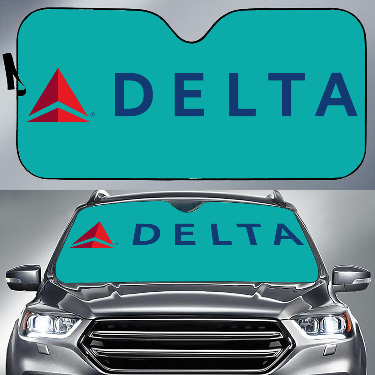 Delta Airlines Green Background Sunshade For Cars & Trucks