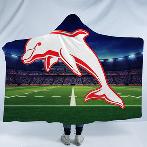 Dolphins Hooded Blanket