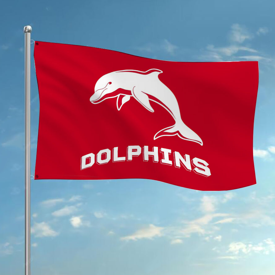 NRL Dolphins Rugby Team Colours League Flag