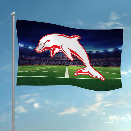NRL Dolphins Rugby League Flag
