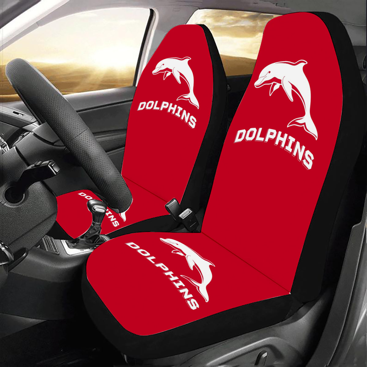 Dolphins NRL Car Seat Covers