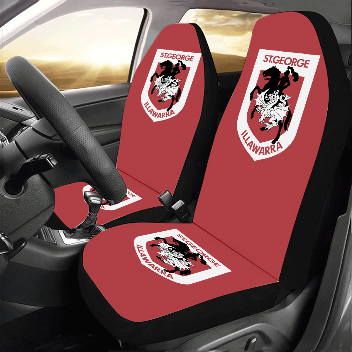 St George Illawarra Dragons NRL Car Seat Covers