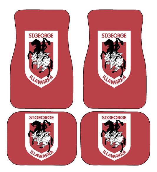 St George Illawarra Dragons NRL Car Floor Mats