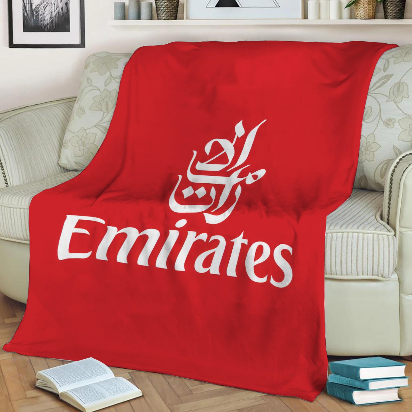Emirates Logo Fleece Throw Blanket
