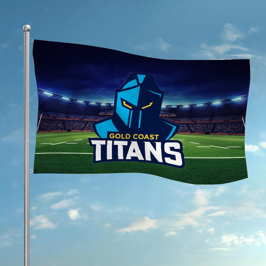 NRL Gold Coast Titans Team Colours Rugby League Flag