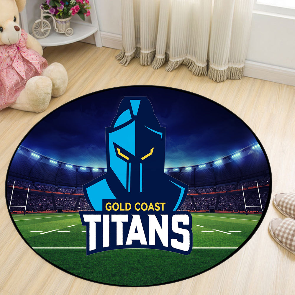 Gold Coast Titans Round Rug