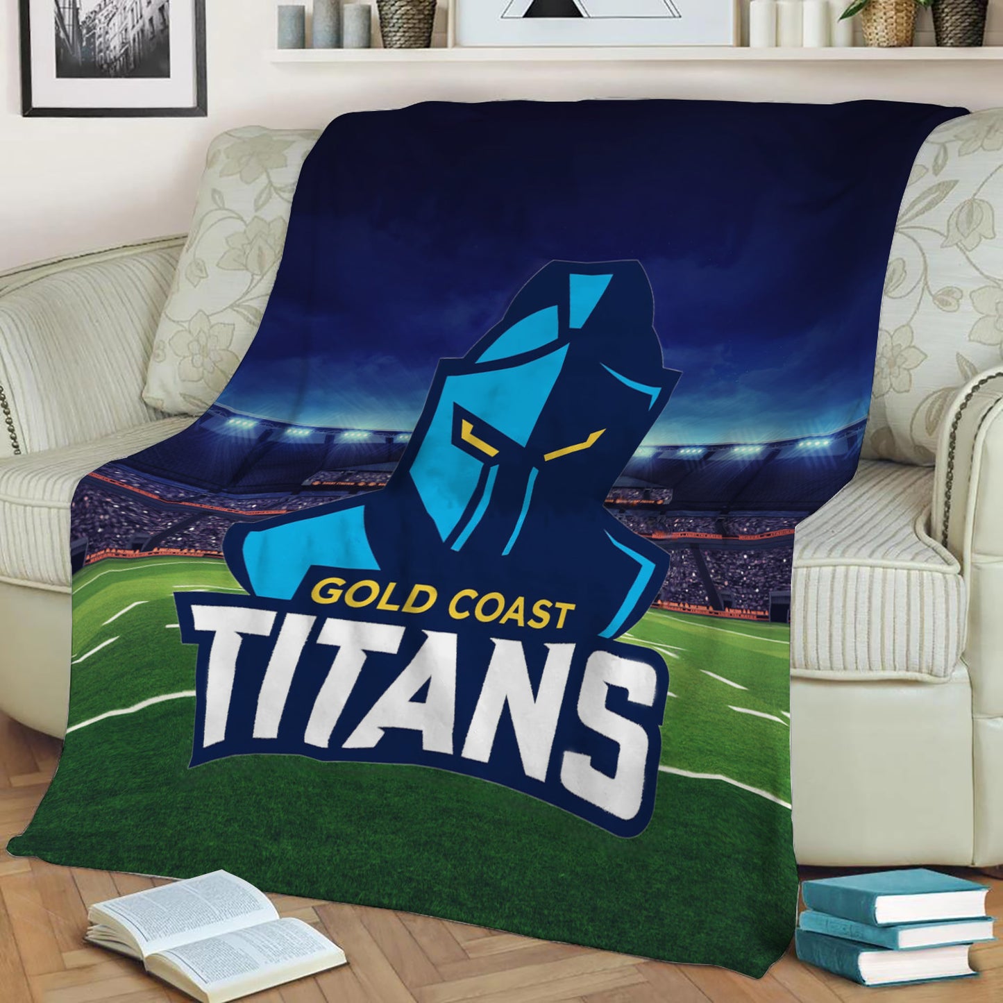 Gold Coast Titans Fleece Throw Blanket