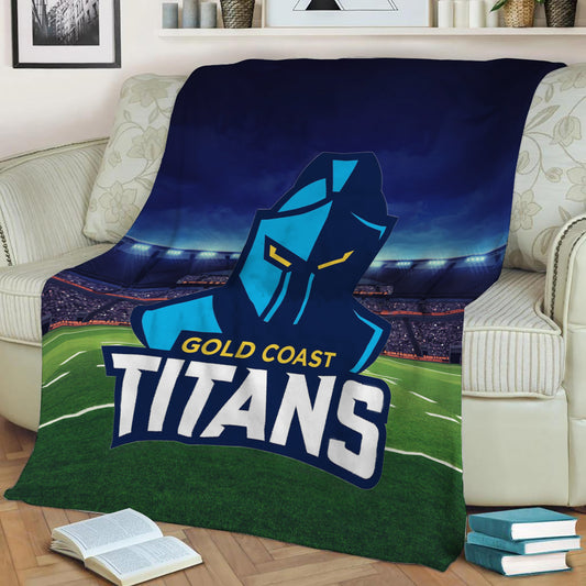 Gold Coast Titans Fleece Throw Blanket