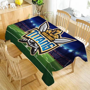 Gold Coast Titans Rectangle Table Cloth Waterproof