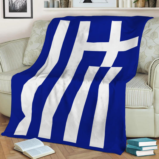 Greece Greek Flag Fleece Throw Blanket