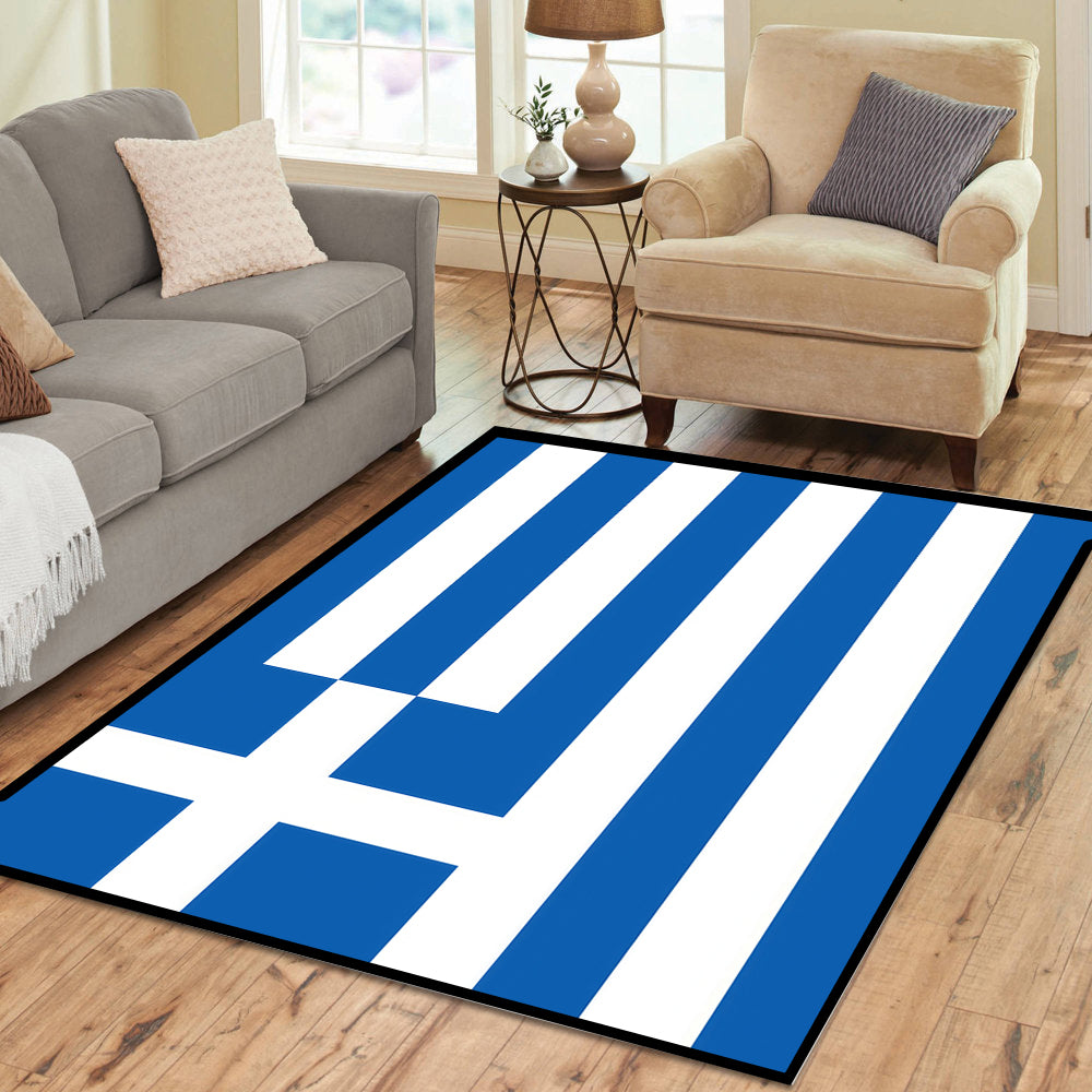 Greece Greek Flag Rectangle Rug