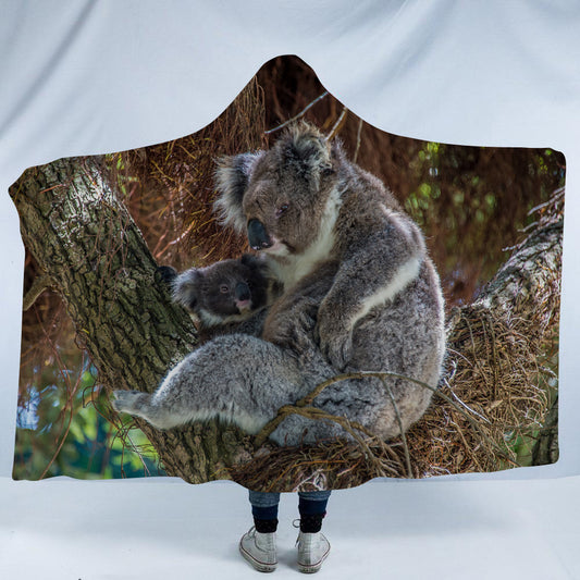 Koala and Joey Hooded Blanket