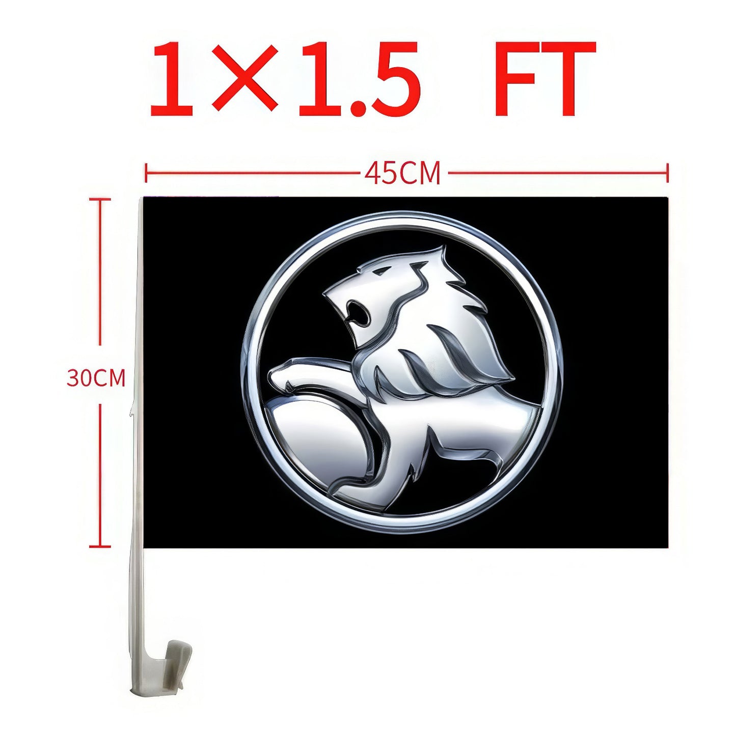 Holden Black & Silver Logo Car Window Flag