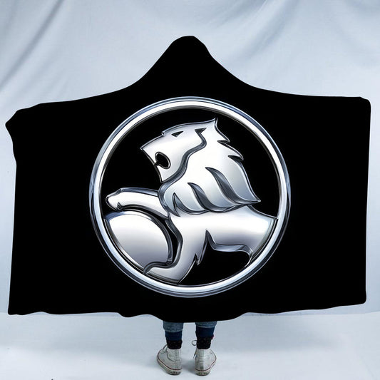 Holden Black & Silver Logo Hooded Blanket