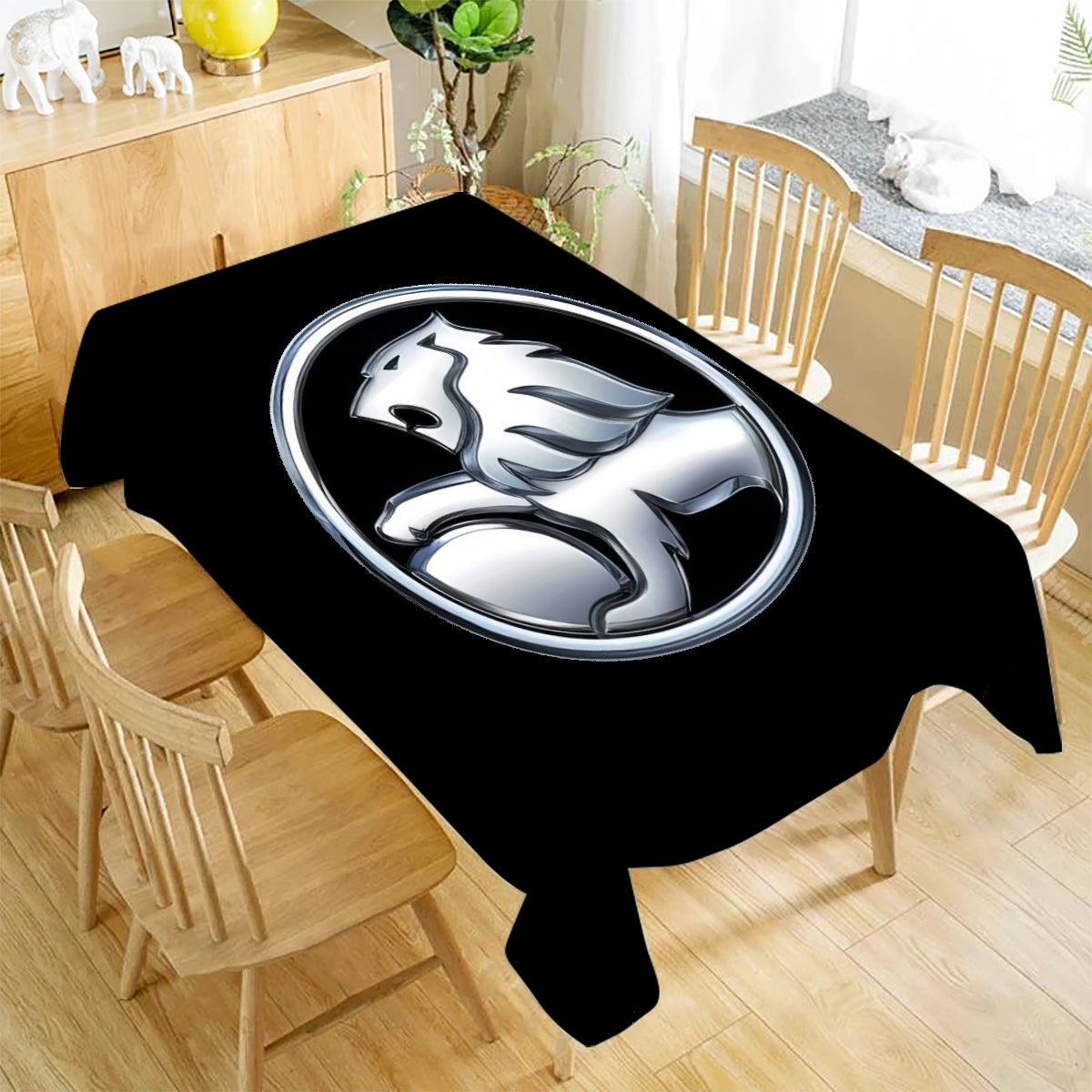 Holden Black & Silver Supercars Racing Rectangle Table Cloth