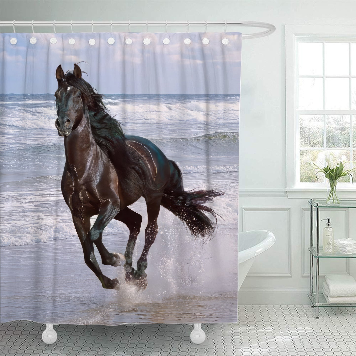 Horse Running Shower Curtain