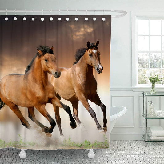 Horses Running Shower Curtain