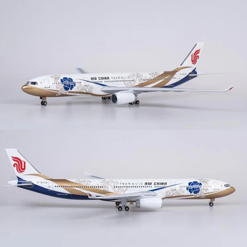 47cm 1/160 LED & Non LED Air China Airbus A330 Gold Livery Model Plane