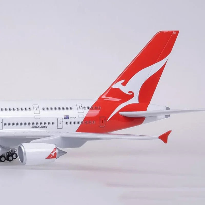 47cm 1/160 LED & Non LED Qantas A380 Model Plane