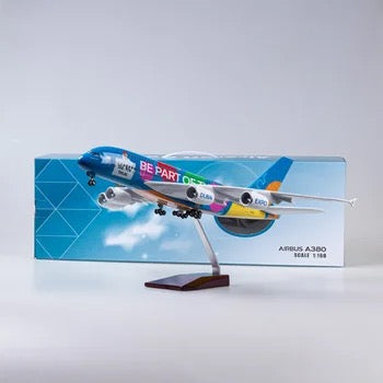 Emirates Dubai Livery Blue Livery Airbus A380 47cm 1/160 LED & Non LED Model Plane