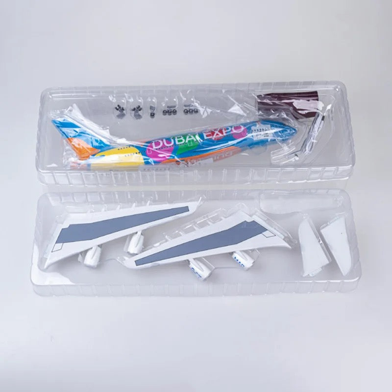Emirates Dubai Livery Blue Livery Airbus A380 47cm 1/160 LED & Non LED Model Plane