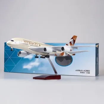Etihad Airbus A380 47cm 1/160 LED & Non LED Model Plane