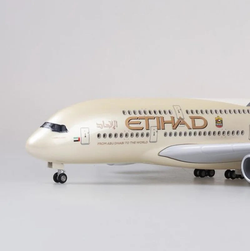 Etihad Airbus A380 47cm 1/160 LED & Non LED Model Plane