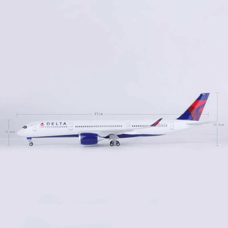 Delta Airlines Airbus A350 47cm 1/160 LED & Non LED Model Plane