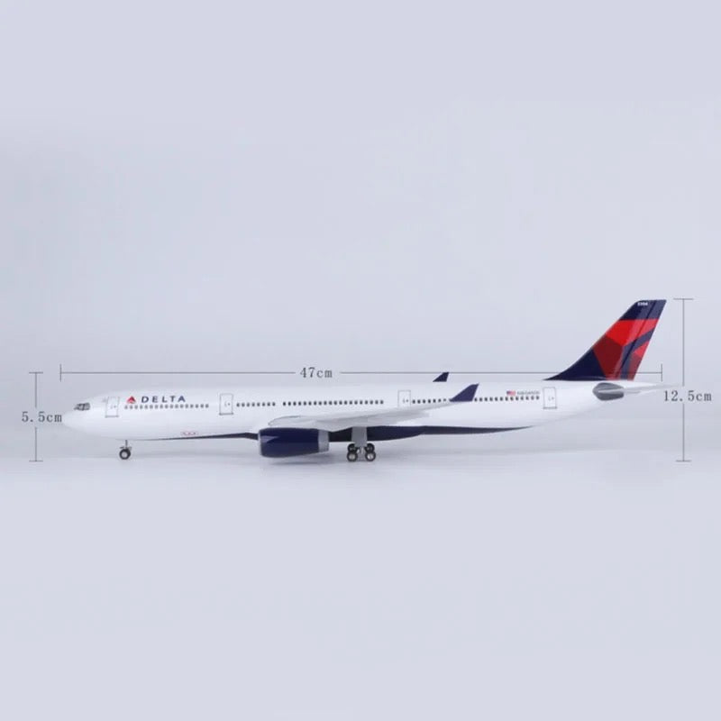 Delta Airlines Airbus A330 47cm 1/160 LED & Non LED Model Plane