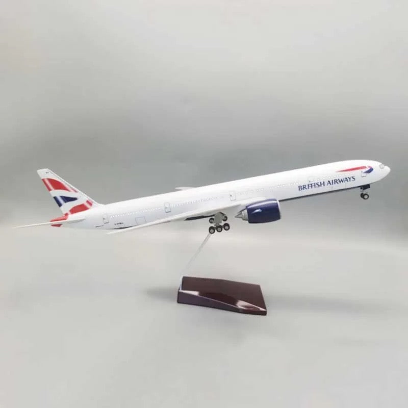47cm 1/160 LED & Non LED British Airways Boeing 777 Model Plane
