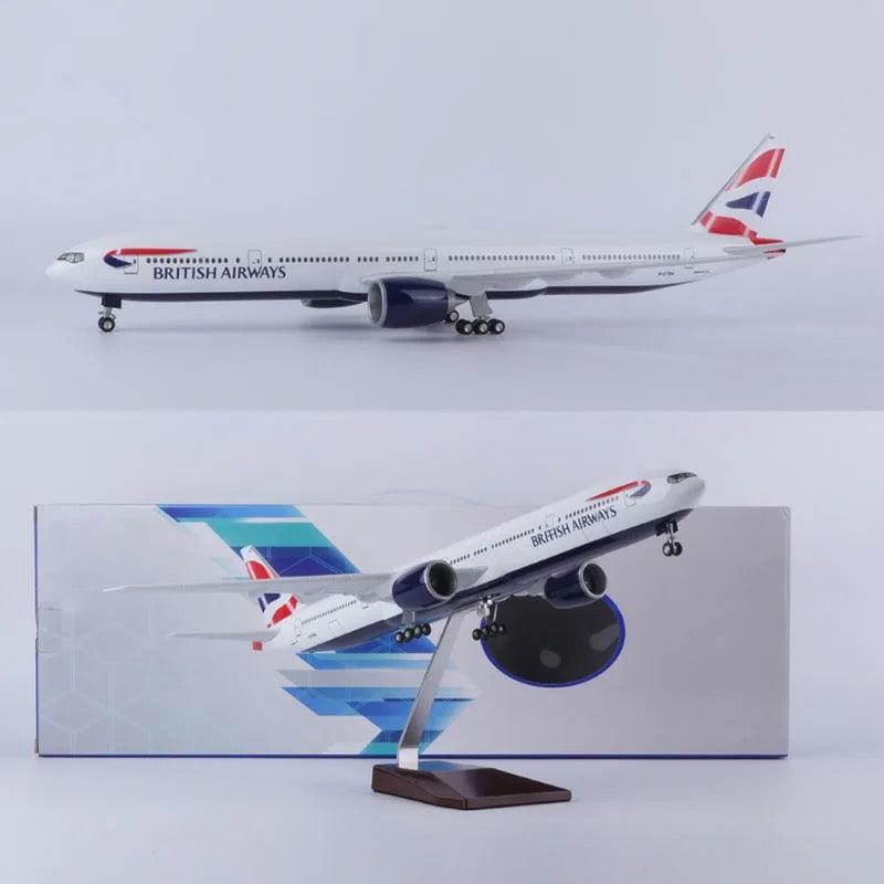 47cm 1/160 LED & Non LED British Airways Boeing 777 Model Plane