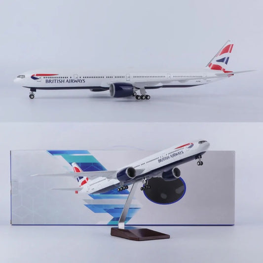 47cm 1/160 LED & Non LED British Airways Boeing 777 Model Plane