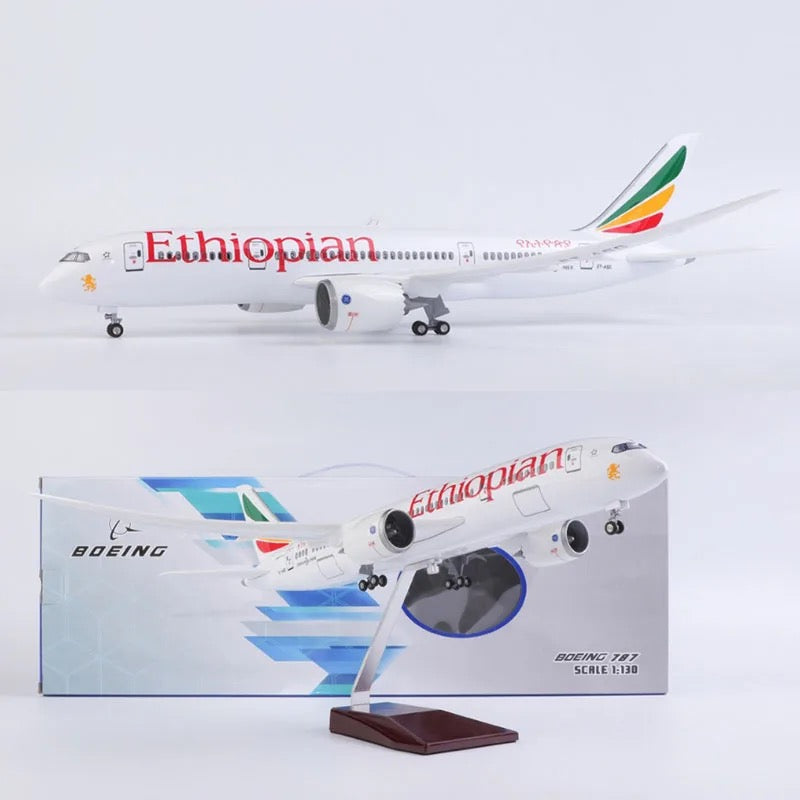 Ethiopian Airlines Boeing 787 47cm 1/160 LED & Non LED Model Plane