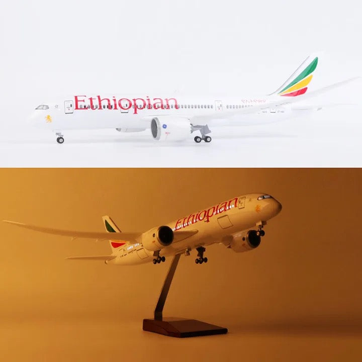 Ethiopian Airlines Boeing 787 47cm 1/160 LED & Non LED Model Plane
