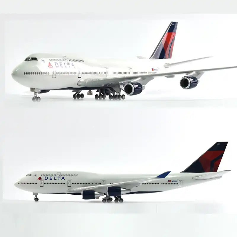 Delta Airlines Boeing 747 47cm 1/160 LED & Non LED Model Plane