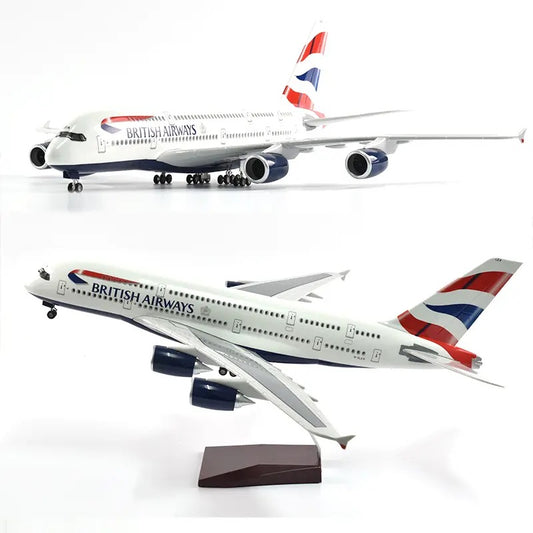 British Airways Airbus A380 47cm 1/160 LED & Non LED Model Plane