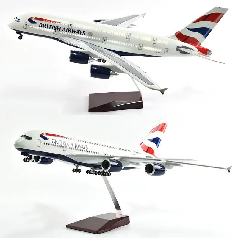 British Airways Airbus A380 47cm 1/160 LED & Non LED Model Plane