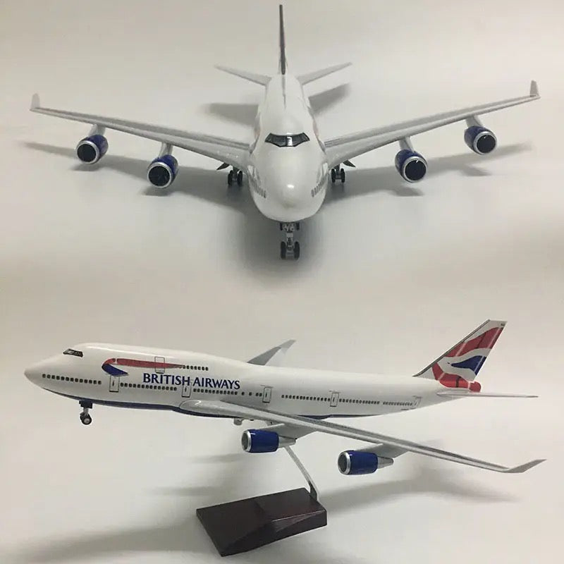 British Airways Boeing 747-400 47cm 1/160 LED & Non LED Model Plane